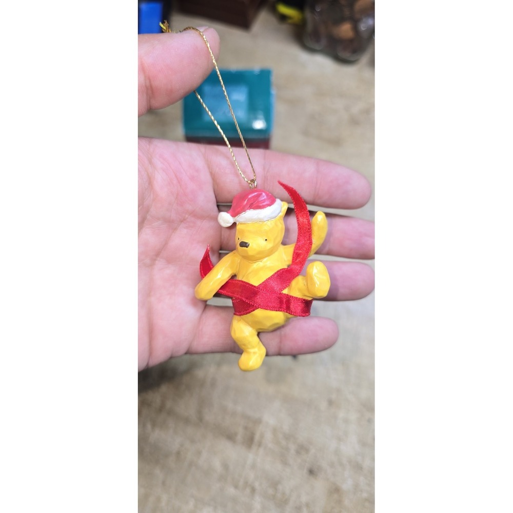 Set Of 3 Vintage Rare Disney Winnie The Pooh & Goofy Christmas Holiday Ornaments
